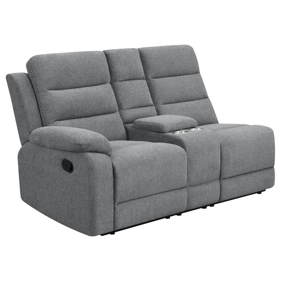 (image for) David Upholstered Reclining Sectional Sofa Smoke