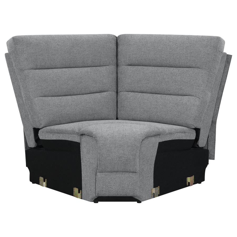 (image for) David Upholstered Reclining Sectional Sofa Smoke