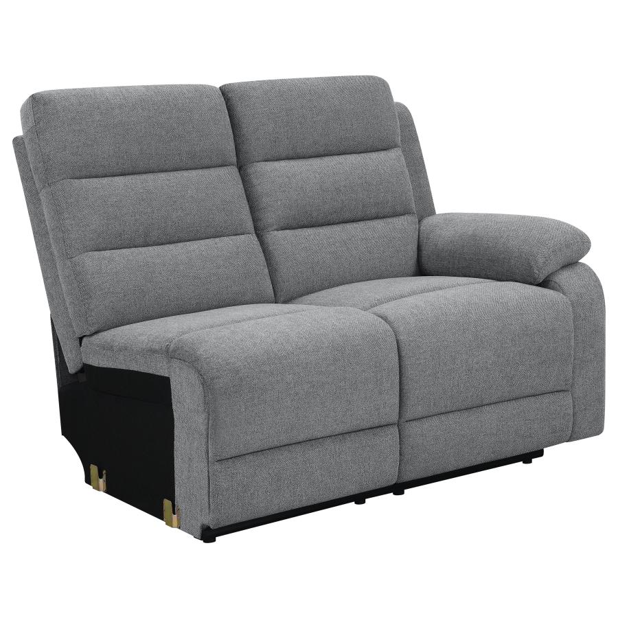 (image for) David Upholstered Reclining Sectional Sofa Smoke