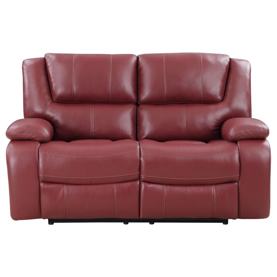 (image for) Camila 2-piece Upholstered Reclining Sofa Set Red