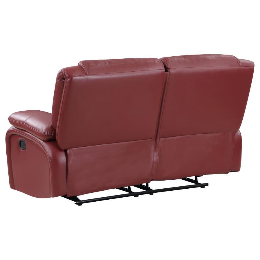 (image for) Camila 2-piece Upholstered Reclining Sofa Set Red