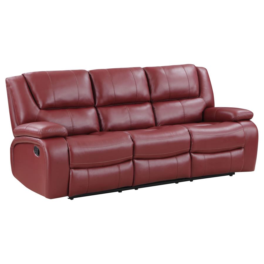 (image for) Camila Upholstered Motion Reclining Sofa Red