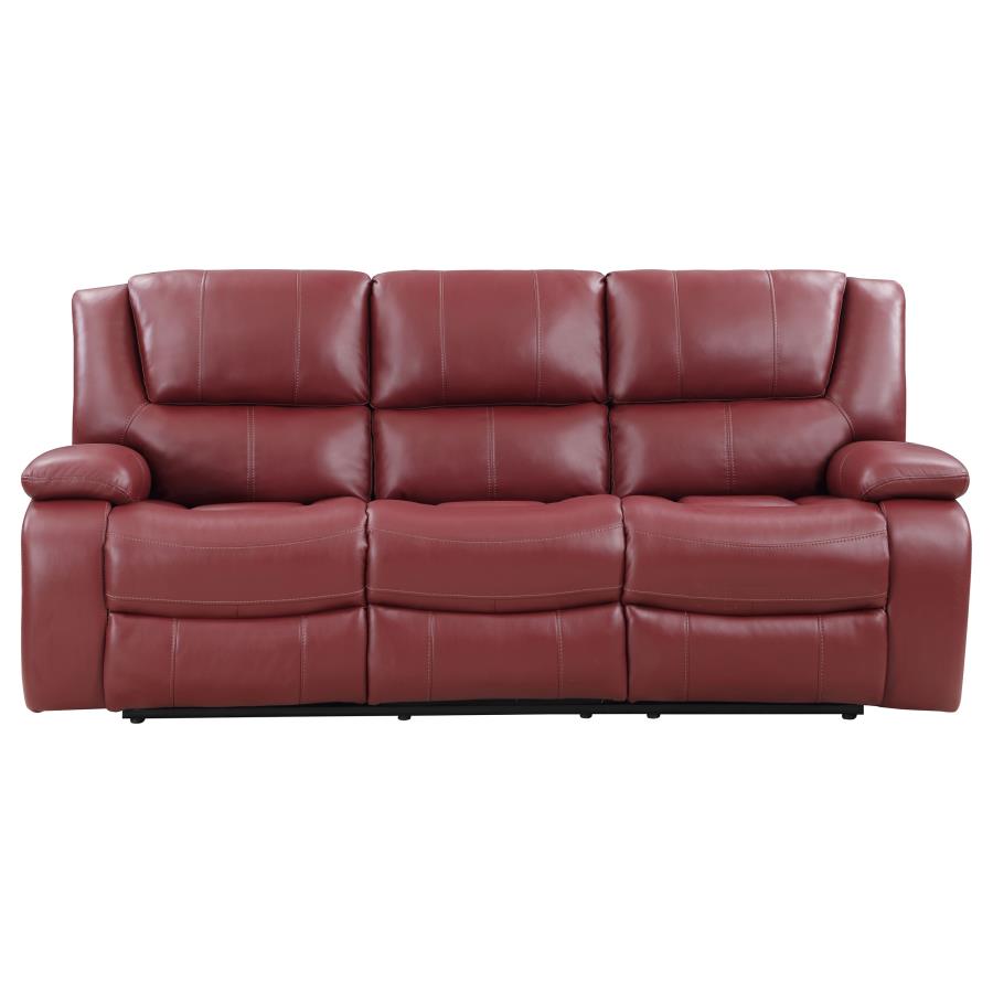 (image for) Camila Upholstered Motion Reclining Sofa Red