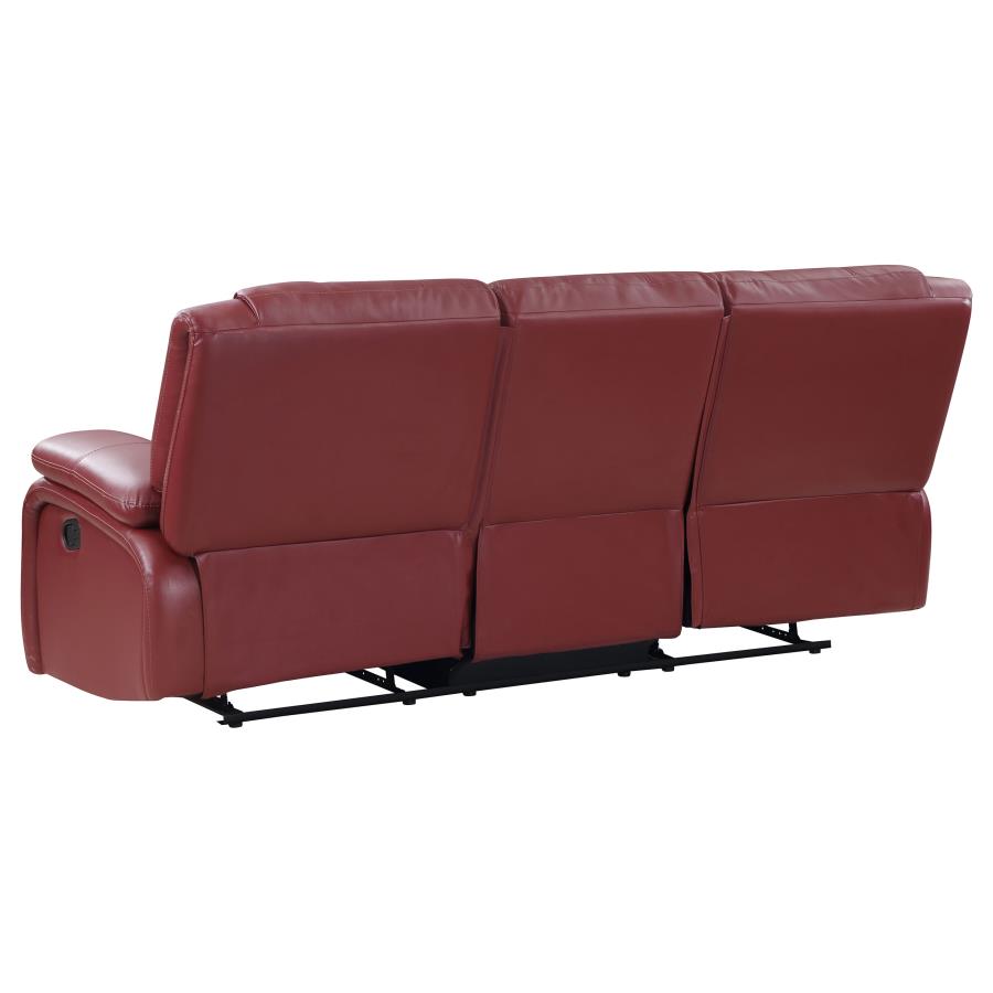 (image for) Camila Upholstered Motion Reclining Sofa Red