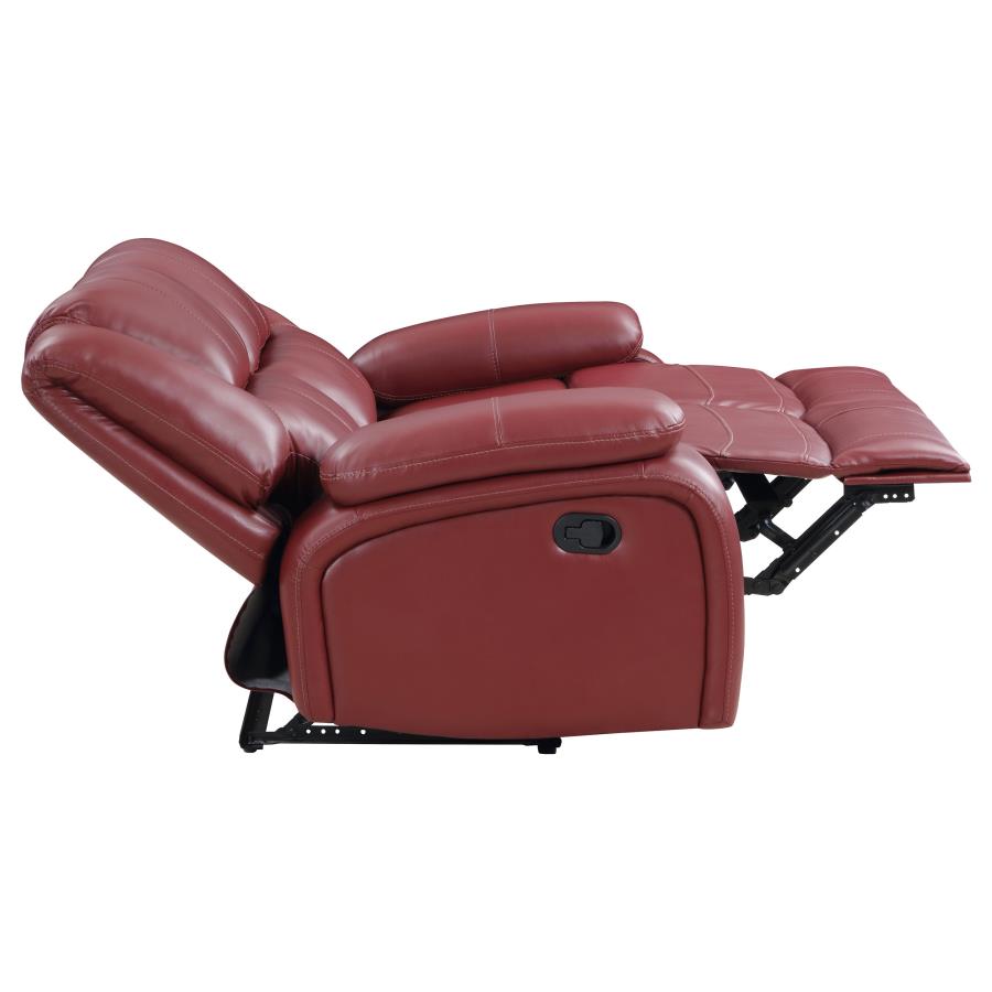 (image for) Camila Upholstered Motion Reclining Loveseat Red