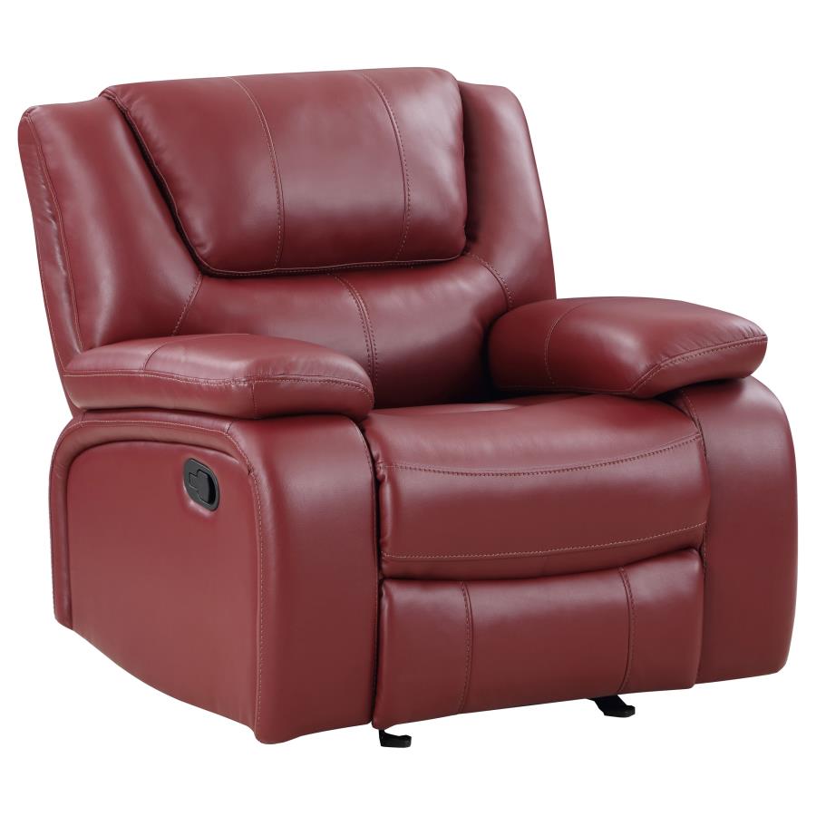 (image for) Camila Upholstered Glider Recliner Chair Red