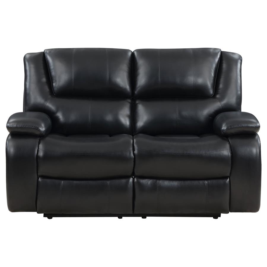 (image for) Camila 2-piece Upholstered Motion Reclining Sofa Set Black