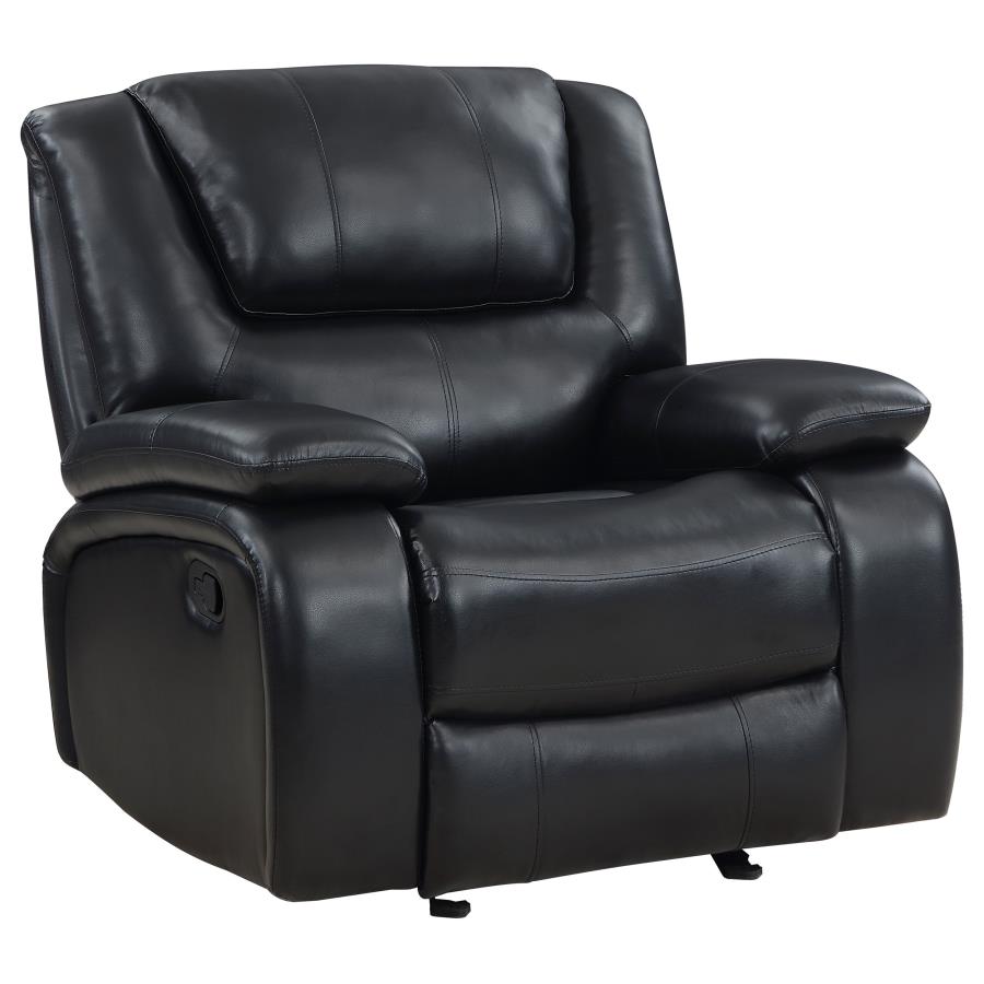 (image for) Camila Upholstered Glider Recliner Chair Black