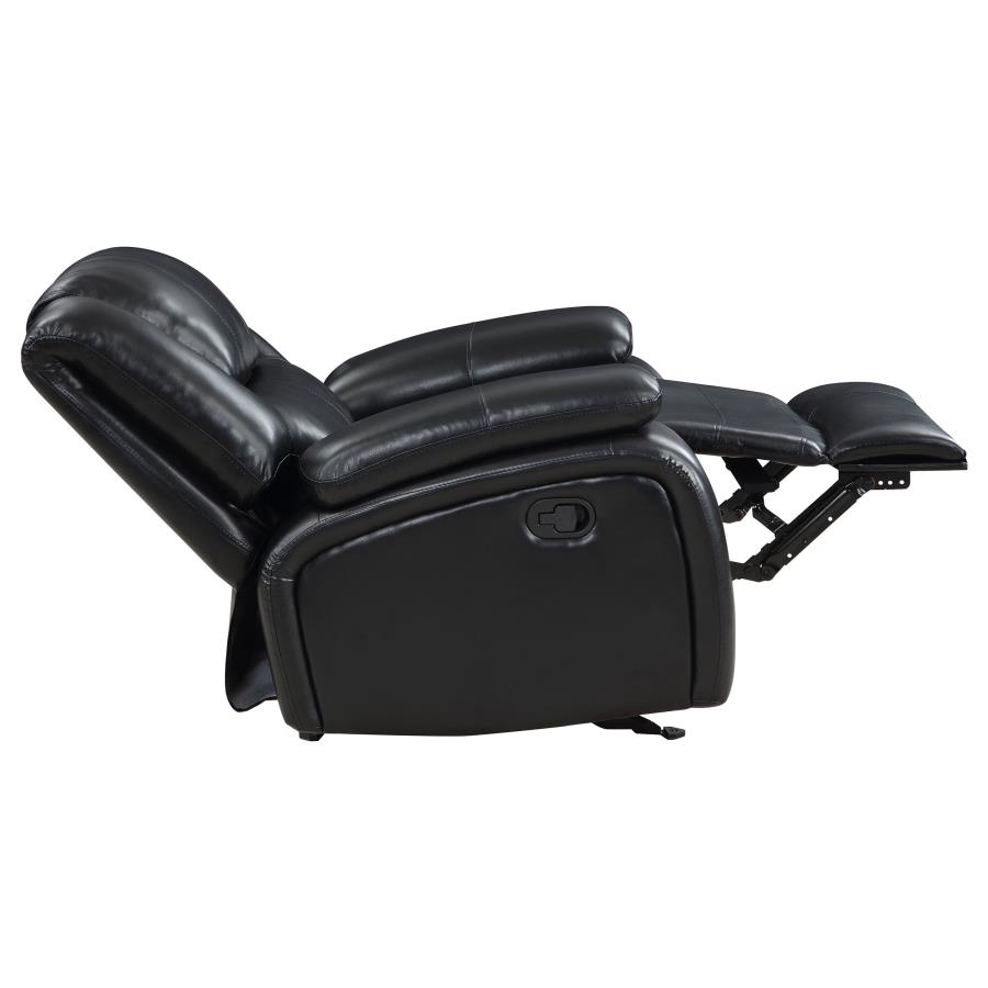 (image for) Camila Upholstered Glider Recliner Chair Black