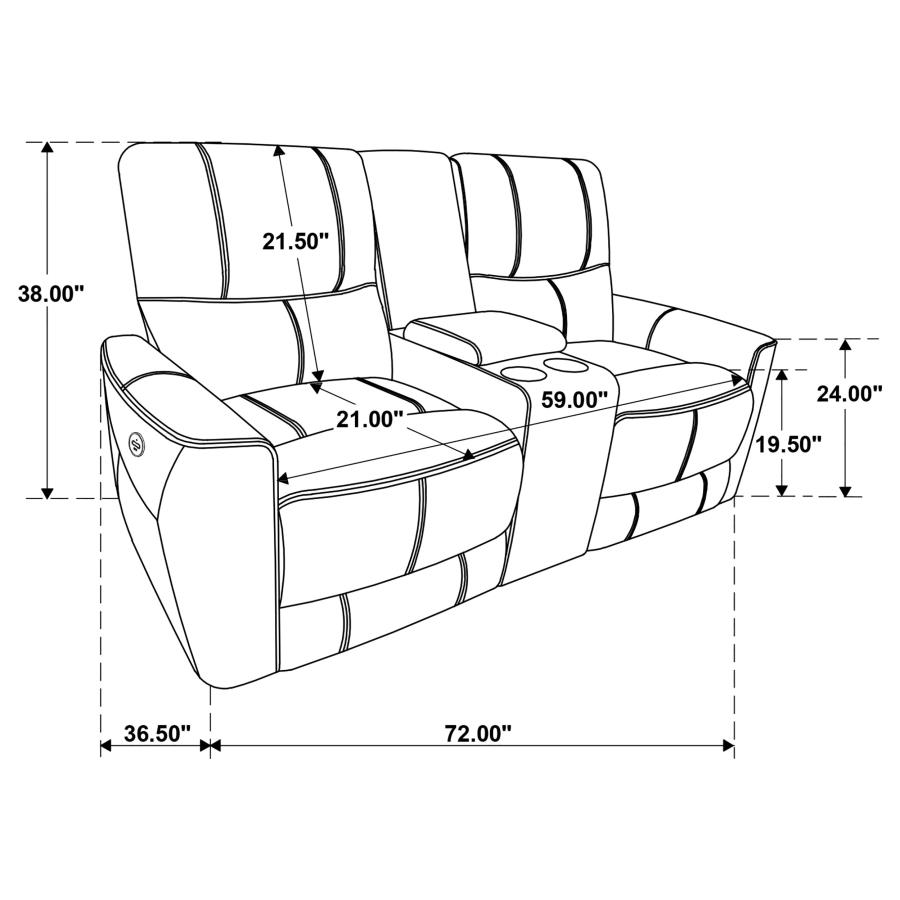 (image for) Greenfield 2-piece Power Reclining Sofa Set Ivory