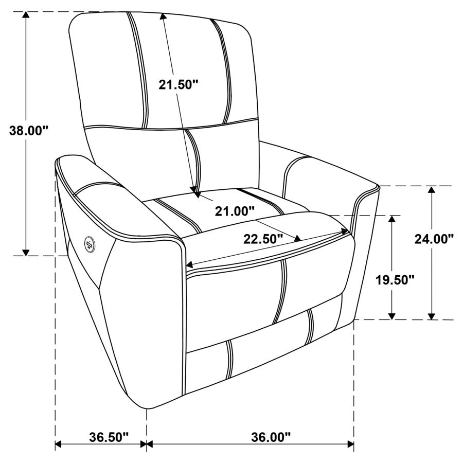 (image for) Greenfield 3-piece Power Reclining Sofa Set Ivory