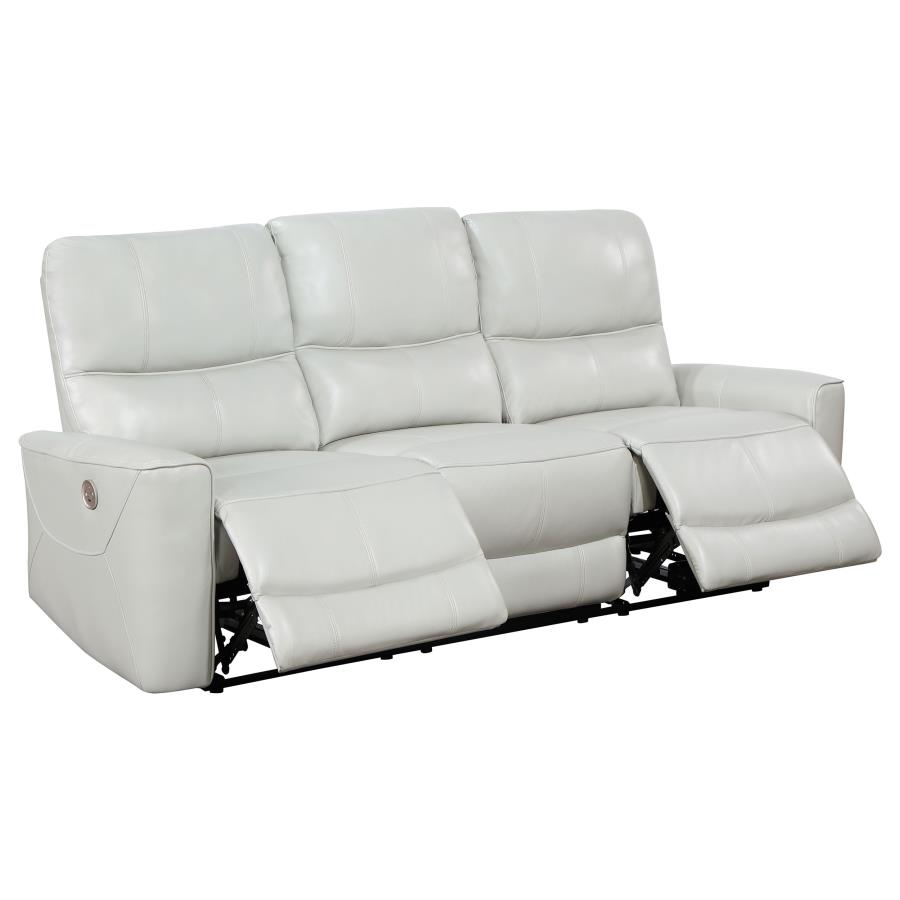 (image for) Greenfield Upholstered Power Reclining Sofa Ivory