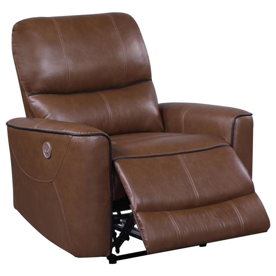 (image for) Greenfield 3-piece Power Reclining Sofa Set Saddle Brown