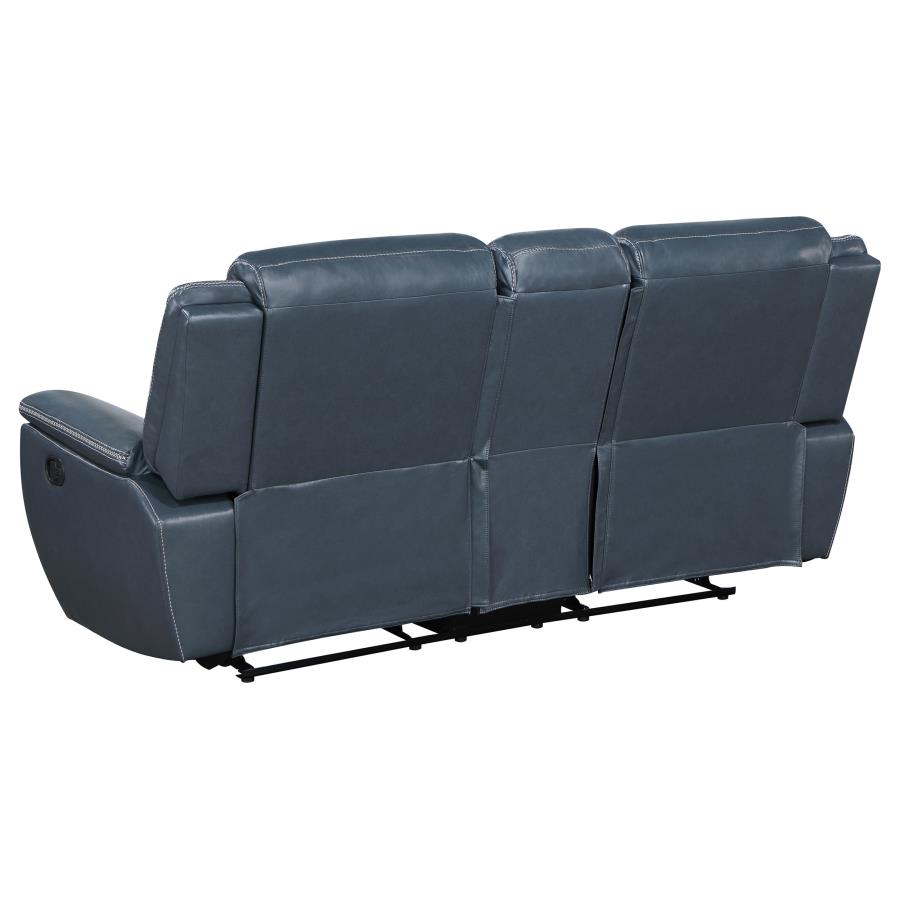 (image for) Sloane 3-piece Upholstered Reclining Sofa Set Blue