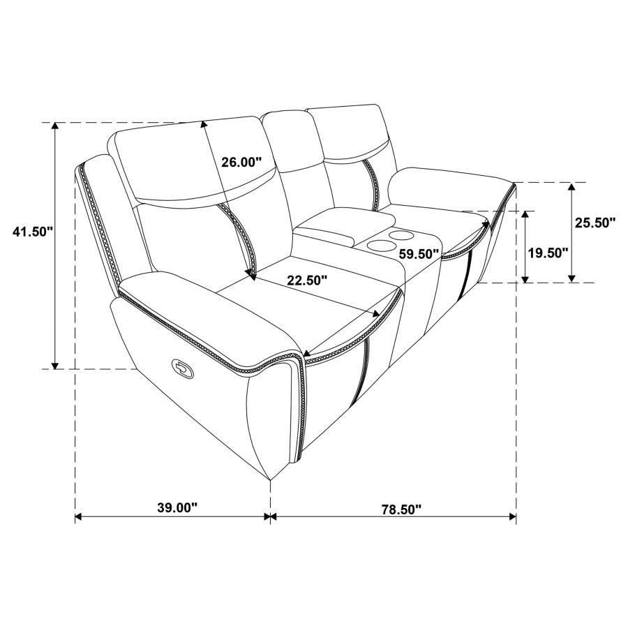 (image for) Sloane 3-piece Upholstered Reclining Sofa Set Blue