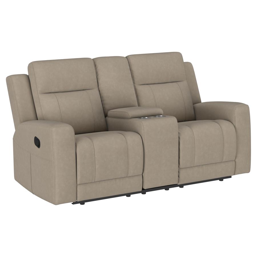 (image for) Brentwood 2-piece Upholstered Reclining Sofa Set Taupe