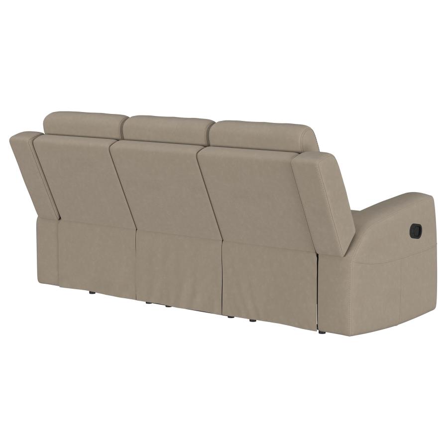 (image for) Brentwood Upholstered Motion Reclining Sofa Taupe