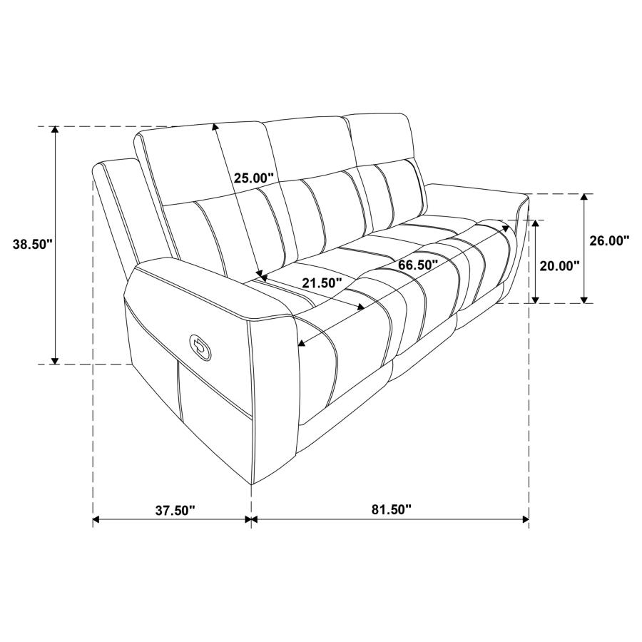 (image for) Brentwood Upholstered Motion Reclining Sofa Taupe