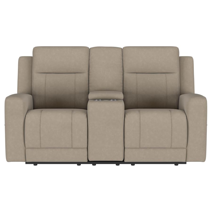 (image for) Brentwood Upholstered Motion Reclining Loveseat Taupe