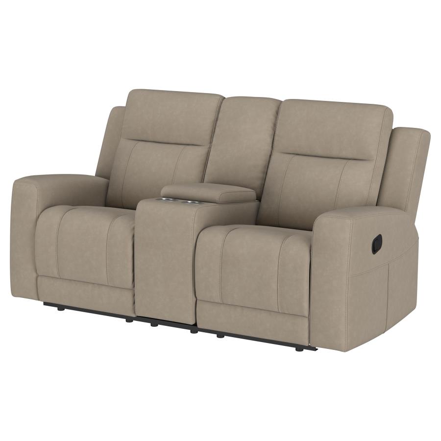 (image for) Brentwood Upholstered Motion Reclining Loveseat Taupe