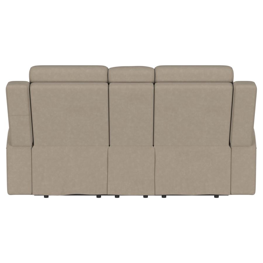 (image for) Brentwood Upholstered Motion Reclining Loveseat Taupe