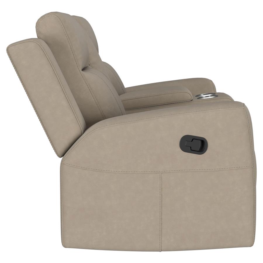 (image for) Brentwood Upholstered Motion Reclining Loveseat Taupe