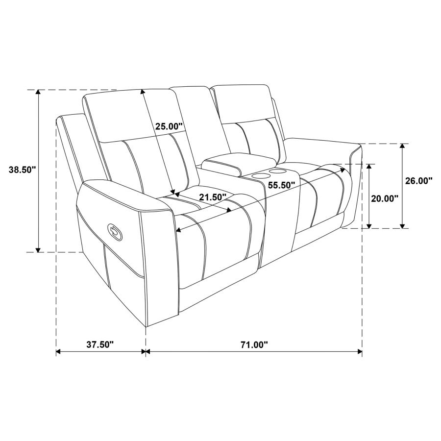 (image for) Brentwood Upholstered Motion Reclining Loveseat Taupe