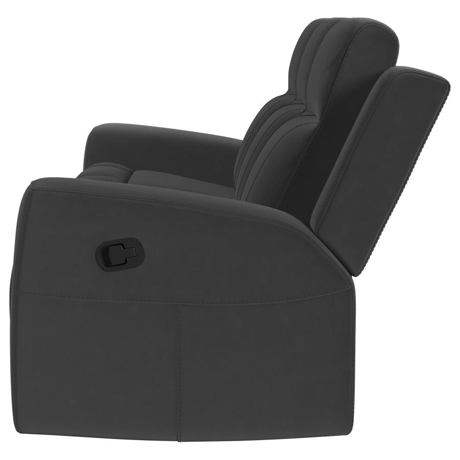 (image for) Brentwood Upholstered Motion Reclining Sofa Dark Charcoal