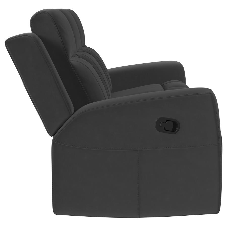 (image for) Brentwood Upholstered Motion Reclining Sofa Dark Charcoal