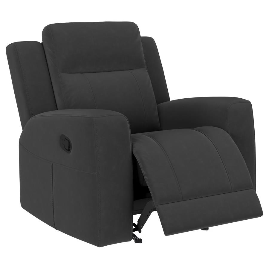 (image for) Brentwood Upholstered Recliner Chair Dark Charcoal