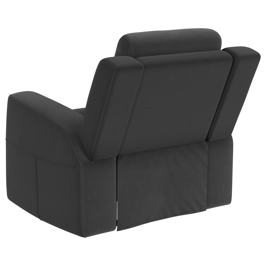 (image for) Brentwood Upholstered Recliner Chair Dark Charcoal