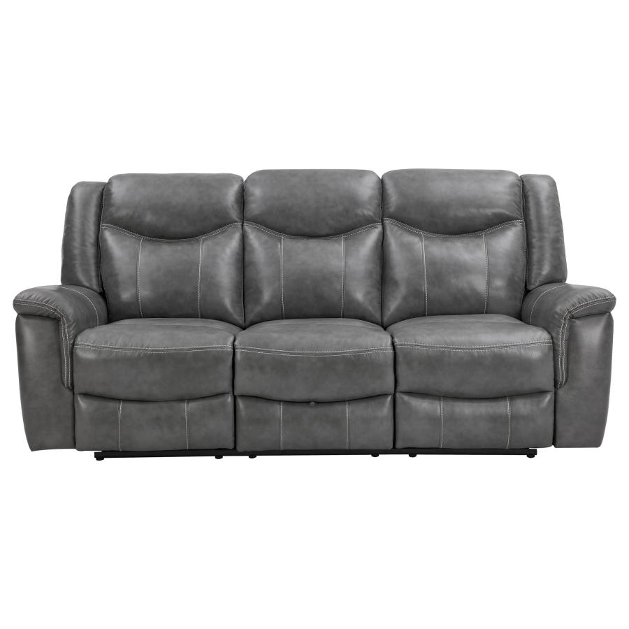 (image for) Conrad Upholstered Padded Arm Motion Sofa Grey