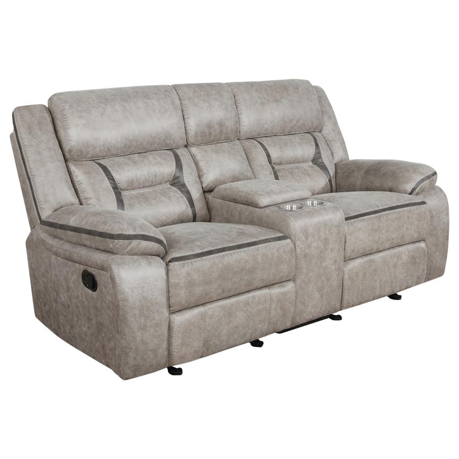 (image for) Greer 2-piece Upholstered Reclining Sofa Set Taupe