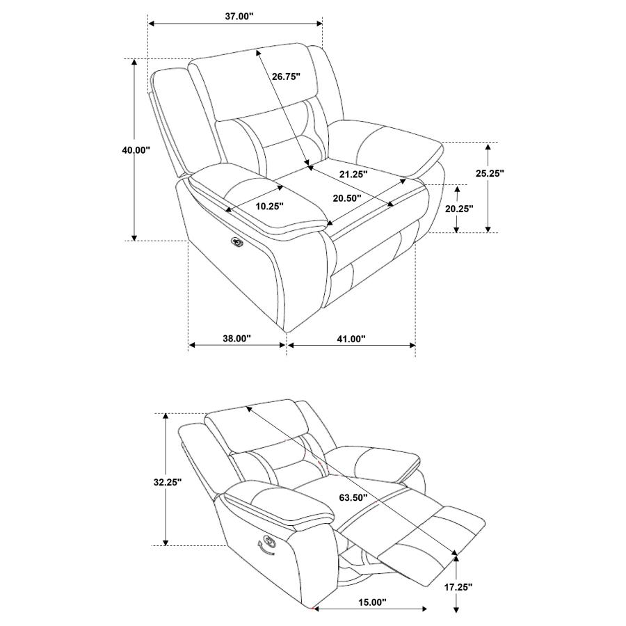 (image for) Greer 3-piece Upholstered Reclining Sofa Set Taupe