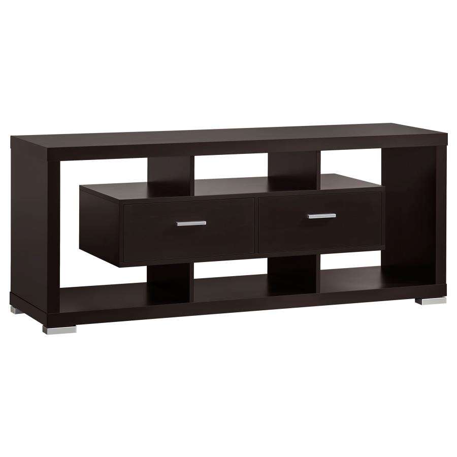 (image for) Darien 2-drawer Engineered Wood 59" TV Stand Cappuccino - Click Image to Close