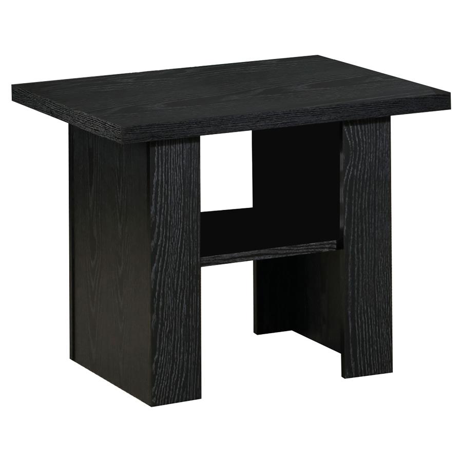 (image for) Rodez 3-piece Engineered Wood Coffee Table Set Black Oak