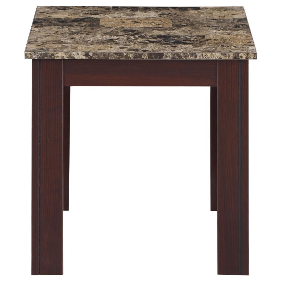 (image for) Rhodes 3-piece Faux Marble Top Coffee Table Set Brown