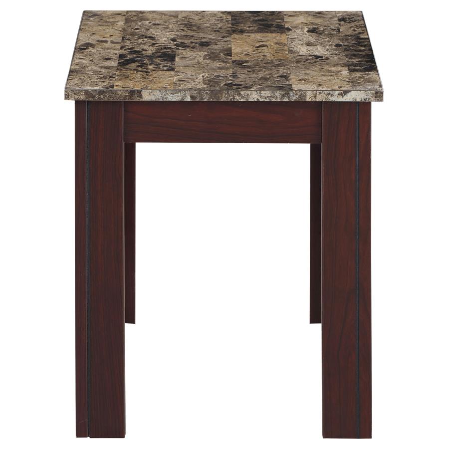 (image for) Rhodes 3-piece Faux Marble Top Coffee Table Set Brown