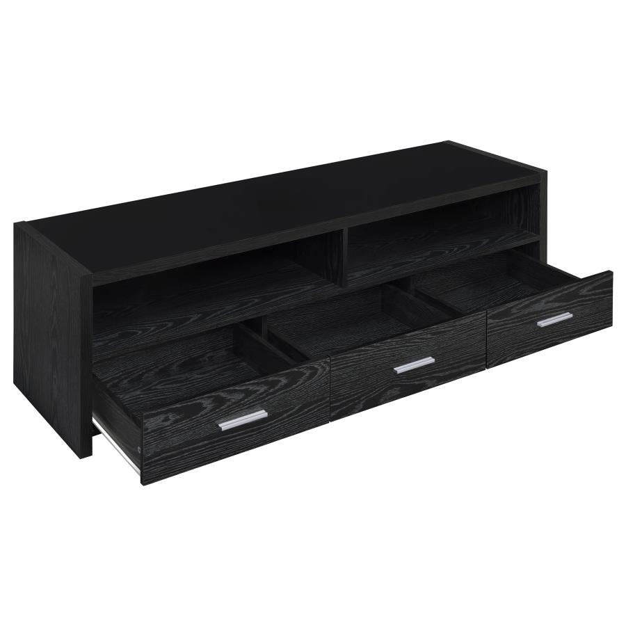 (image for) Alton 3-drawer Engineered Wood 62" TV Stand Black Oak