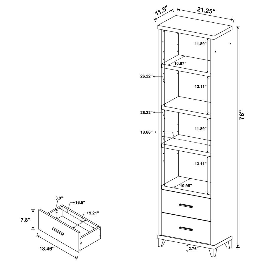 (image for) Lewes 4-piece 60" TV Entertainment Center Cappuccino