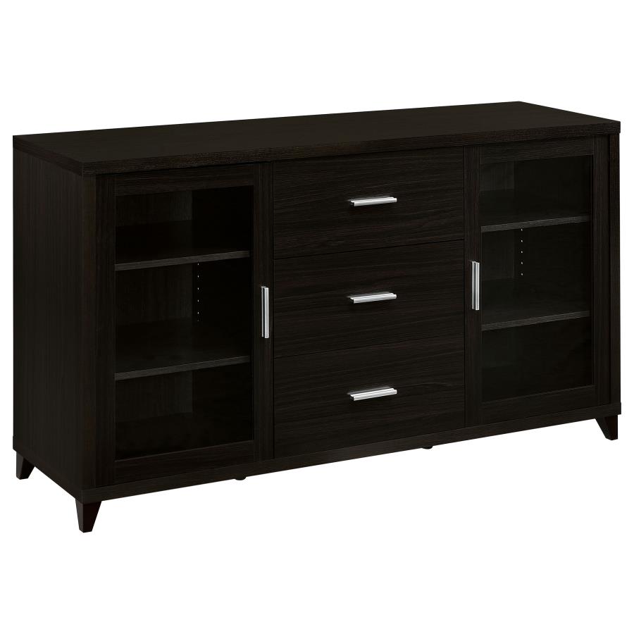 (image for) Lewes 2-door Engineered Wood 60" TV Stand Cappuccino