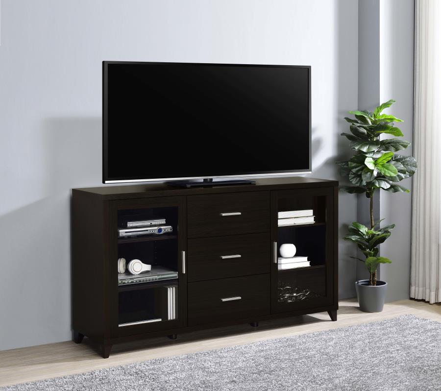 (image for) Lewes 2-door Engineered Wood 60" TV Stand Cappuccino