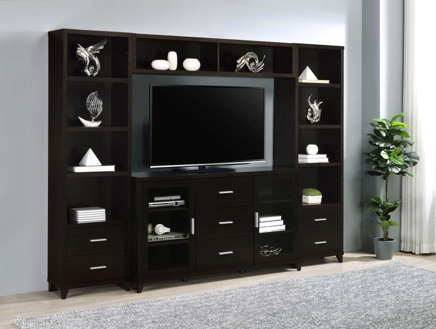 (image for) Lewes 2-door Engineered Wood 60" TV Stand Cappuccino