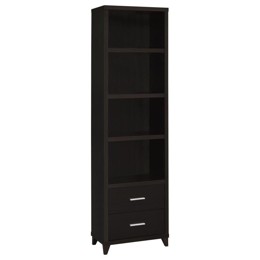 (image for) Lewes 4-shelf Engineered Wood Media Tower Cappuccino