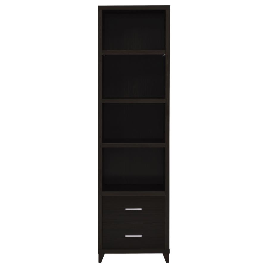 (image for) Lewes 4-shelf Engineered Wood Media Tower Cappuccino