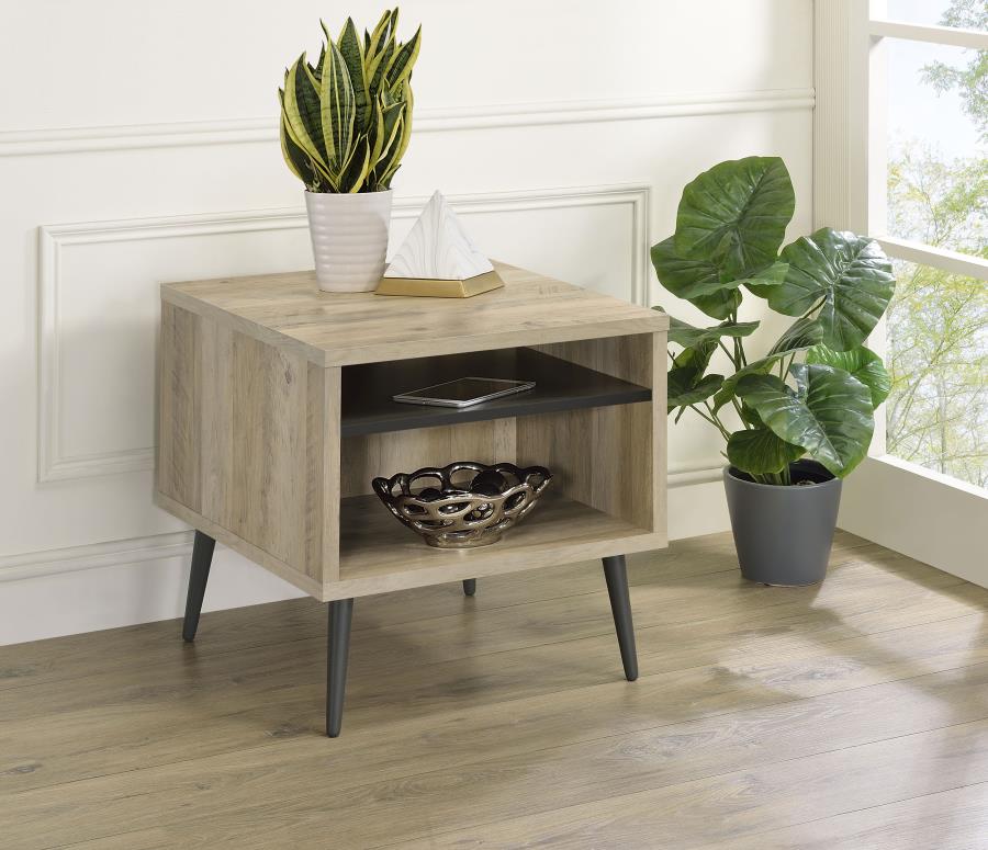 (image for) Welsh Square Engineered Wood Side End Table Antique Pine