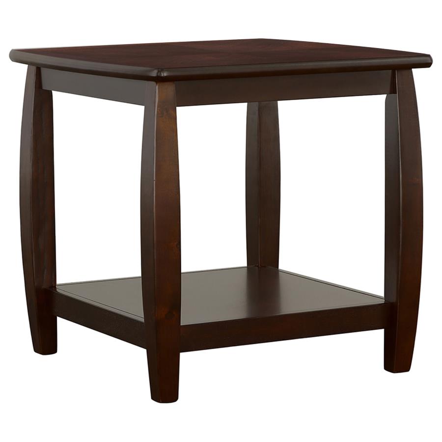 (image for) Dixon 1-shelf Square Wood End Table Espresso - Click Image to Close