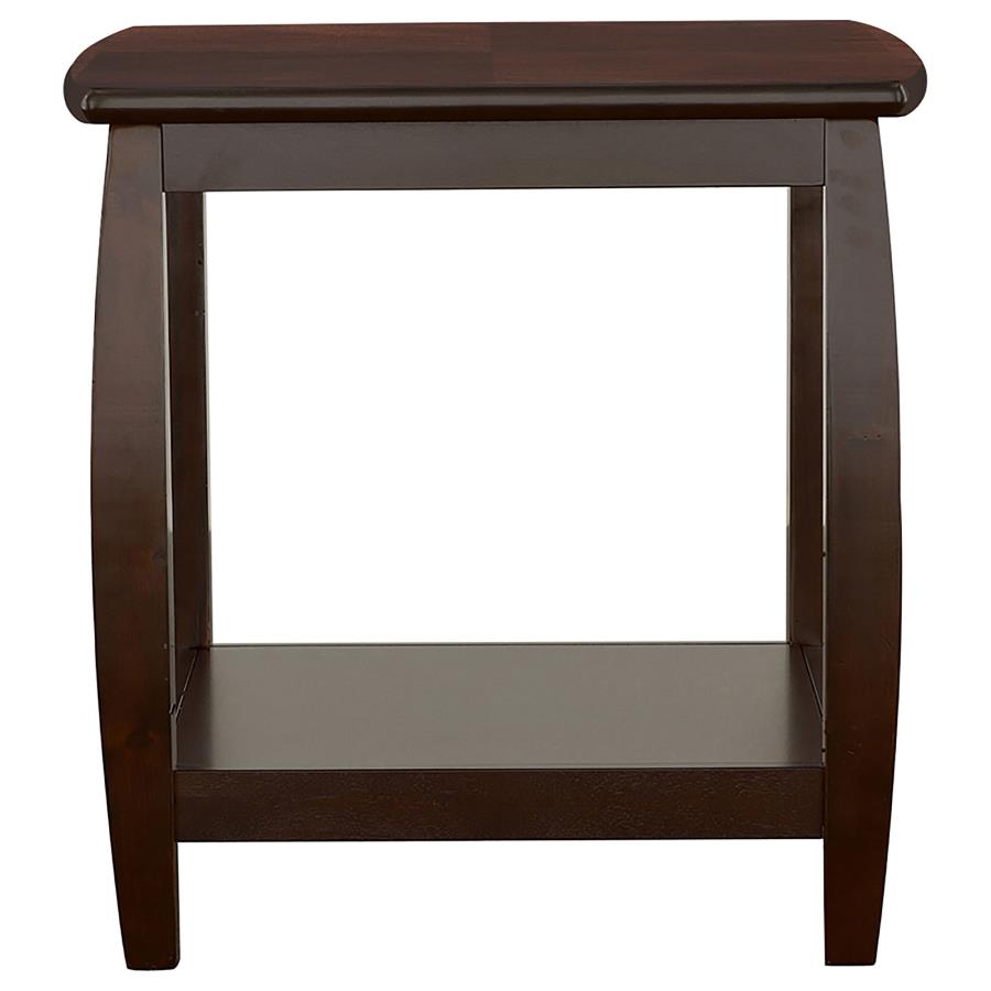 (image for) Dixon 1-shelf Square Wood End Table Espresso