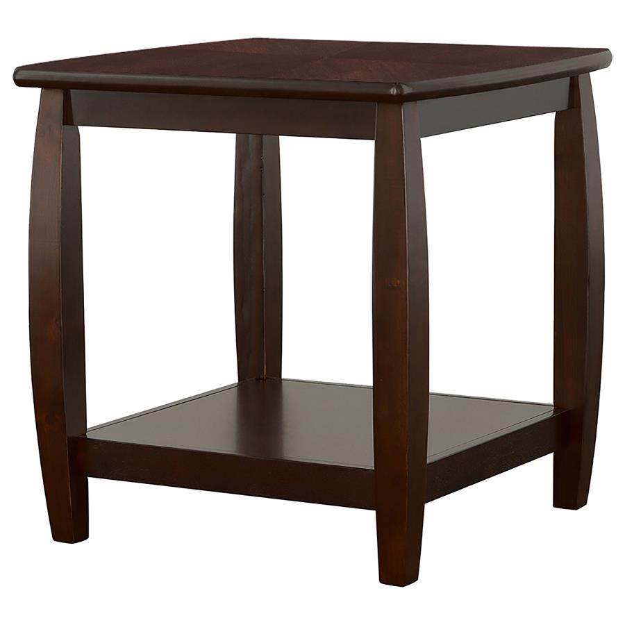 (image for) Dixon 1-shelf Square Wood End Table Espresso