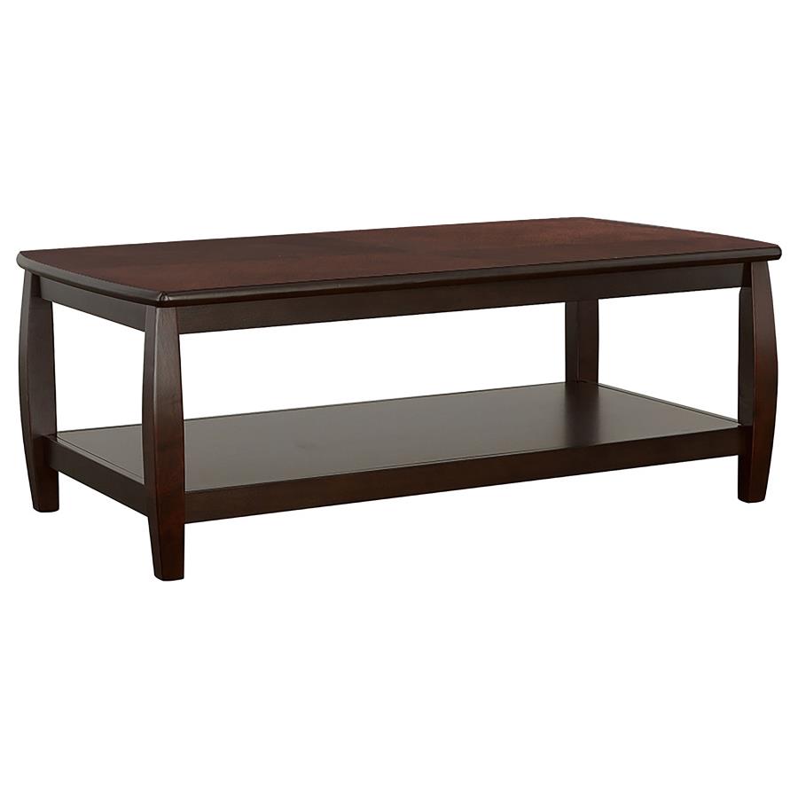 (image for) Dixon 1-shelf Rectangular Wood Coffee Table Espresso